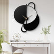 Black and White Geometric Metal Wall Clock