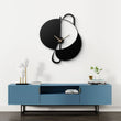 Black and White Geometric Metal Wall Clock