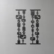 Black and White Mid Century Modern Metal Wall Art