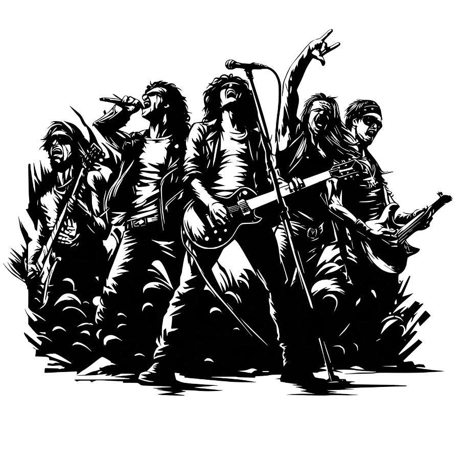 Rock n Roll Concert Metal Wall Art