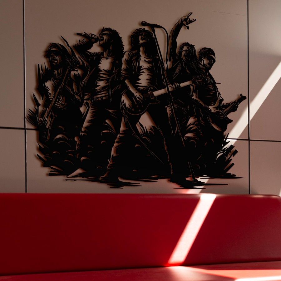 Rock n Roll Concert Metal Wall Art