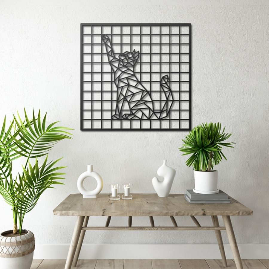 Customizable Cat Pinboard Metal Wall Art