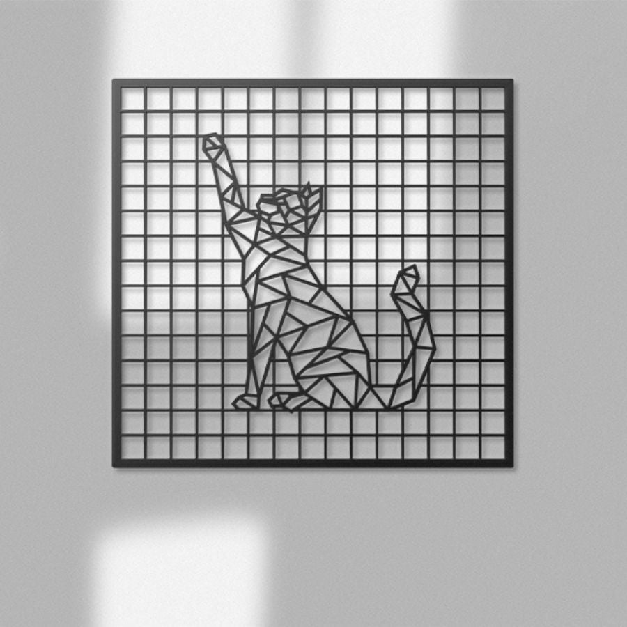 Customizable Cat Pinboard Metal Wall Art