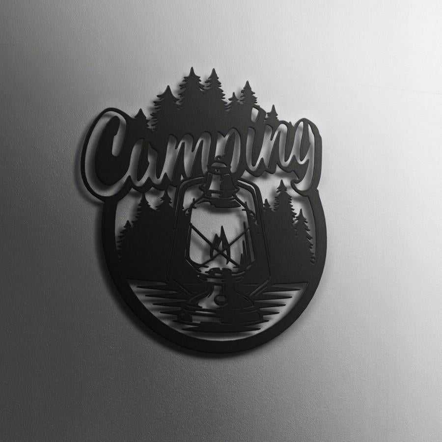 Camping Metal Wall Art