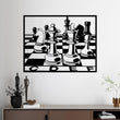 Chess Board Metal Wall Art Decor