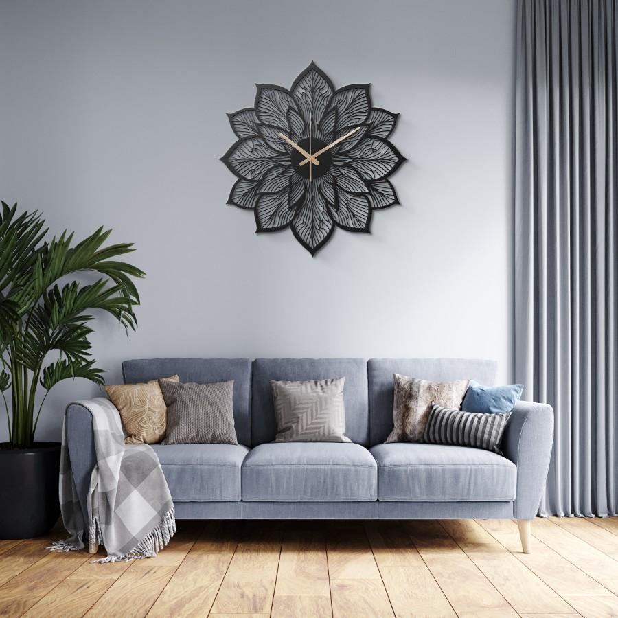 Cool Sunflower Metal Wall Clock for Farmhouse