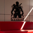 Custom Armed Soldier Metal Wall Art