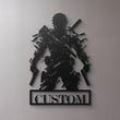 Custom Armed Soldier Metal Wall Art