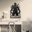 Custom Armed Soldier Metal Wall Art