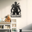 Custom Armed Soldier Metal Wall Art