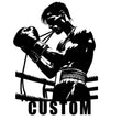 Custom Boxer Training Metal Wall Art