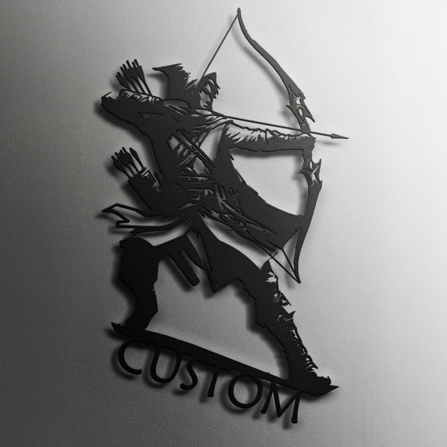 Custom Elven Archer Metal Wall Art