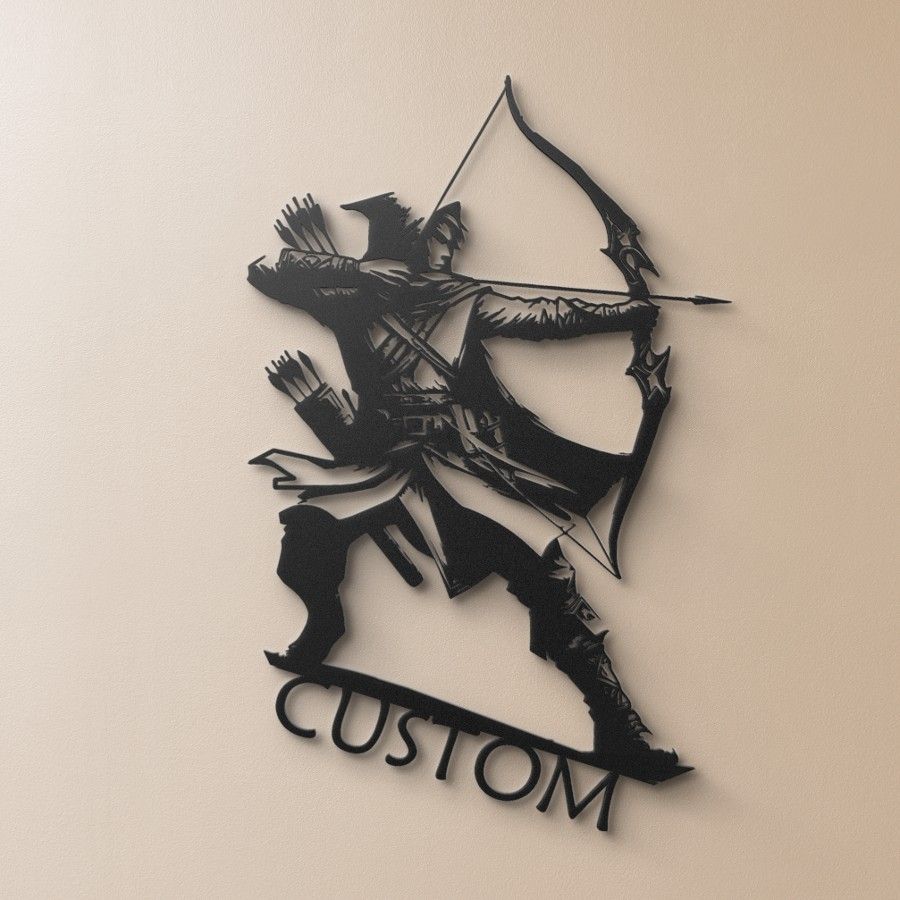 Custom Elven Archer Metal Wall Art