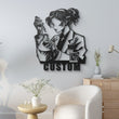 Custom Female Scientist Metal Wall Art