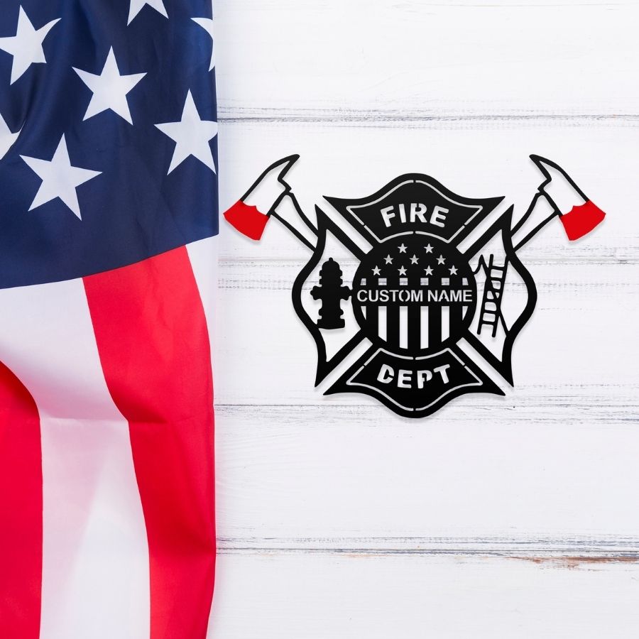 Custom Fire Departmant Metal Wall Sign