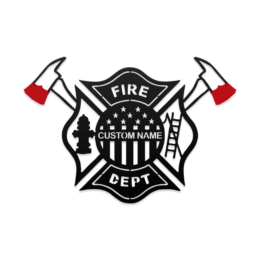 Fire Sign Design Custom Fire Departmant Metal Wall Sign