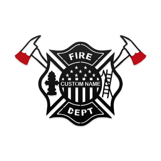 Custom Fire Departmant Metal Wall Sign