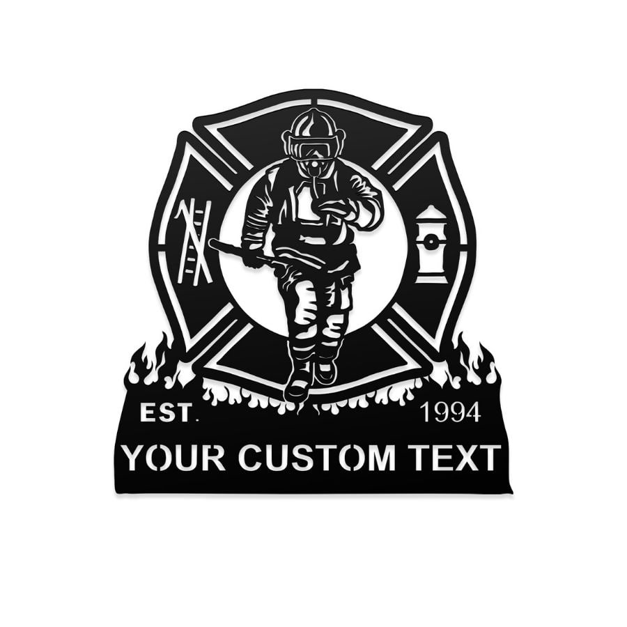 Custom Firefighters Metal Wall Sign