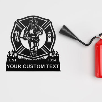 Custom Firefighters Metal Wall Sign