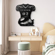 Custom Football Jersey and Cleats Metal Wall Art