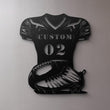 Custom Football Jersey and Cleats Metal Wall Art