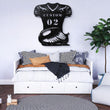 Custom Football Jersey and Cleats Metal Wall Art