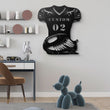 Custom Football Jersey and Cleats Metal Wall Art