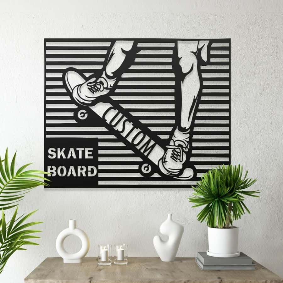 Custom Gift for Skaters Metal Wall Sign