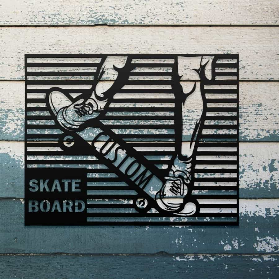 Custom Gift for Skaters Metal Wall Sign