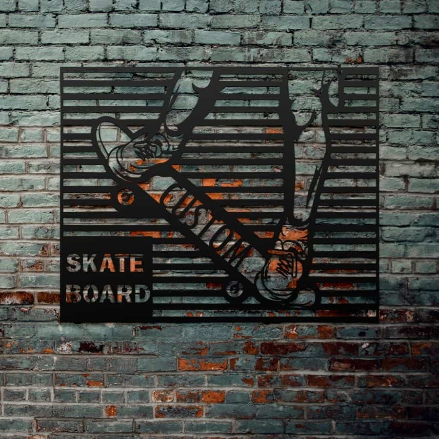 Custom Gift for Skaters Metal Wall Sign