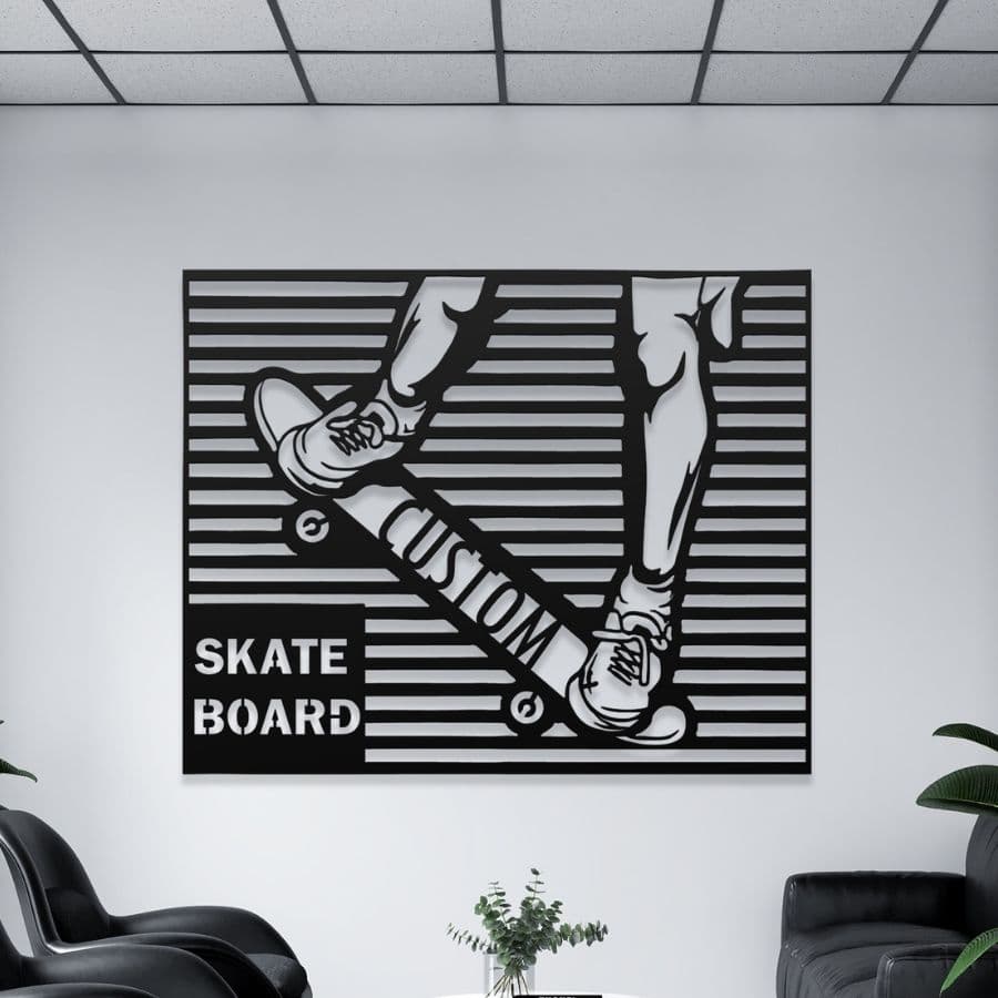 Skaters Welcomesign Custom Gift for Skaters Metal Wall Sign