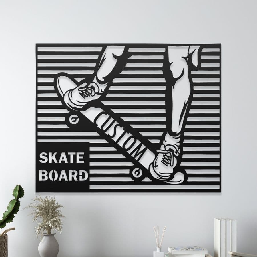 Custom Gift for Skaters Metal Wall Sign