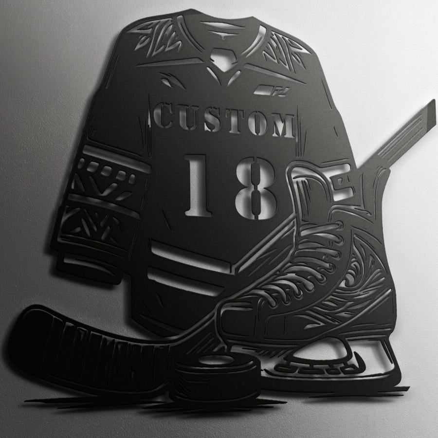 Custom Hockey Jersey Metal Wall Art