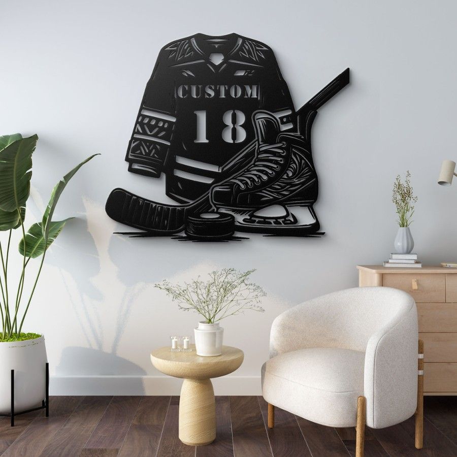 Custom Hockey Jersey Metal Wall Art