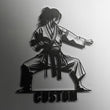 Custom Karate Female Fighter Metal Wall Art