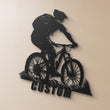 Custom Mountain Biker Metal Wall Art