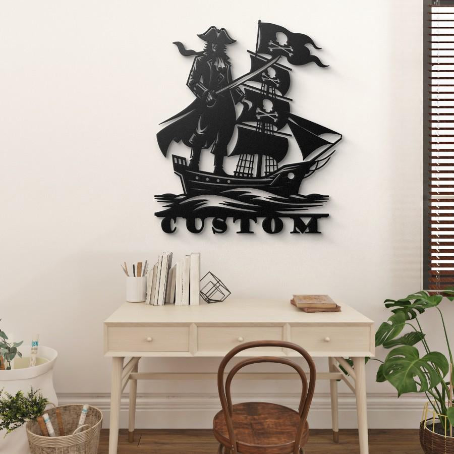 Custom Pirate Ship Metal Wall Art