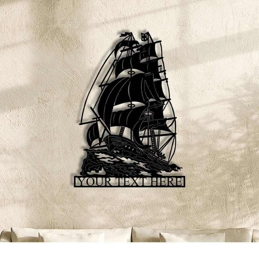 Custom Pirate Ship Metal Wall Art