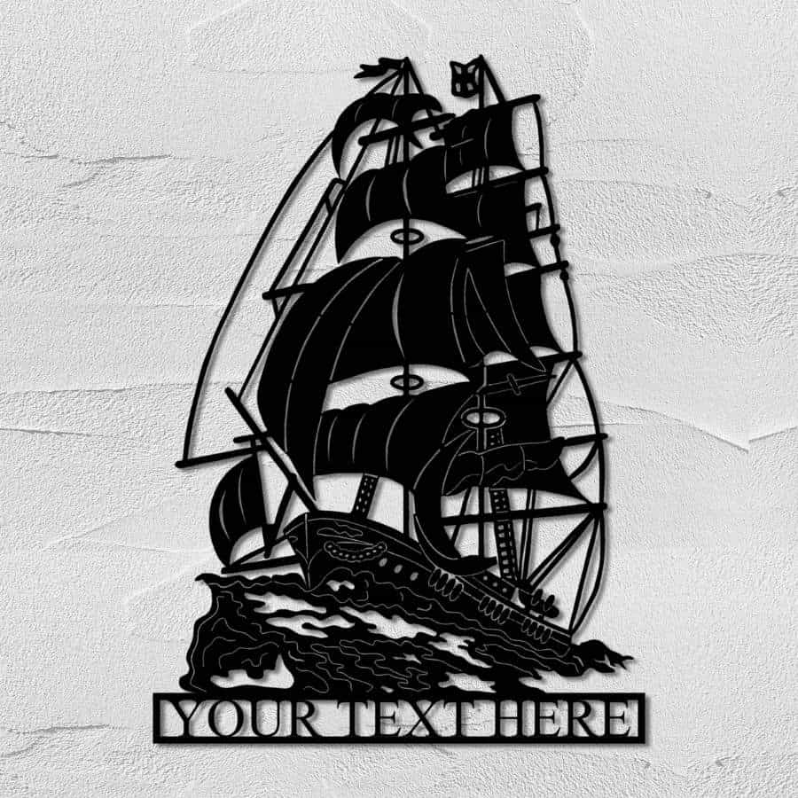 Custom Pirate Ship Metal Wall Art