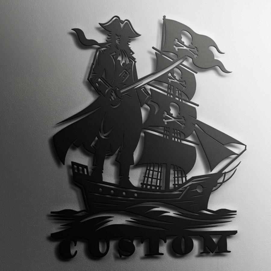 Custom Pirate Ship Metal Wall Art