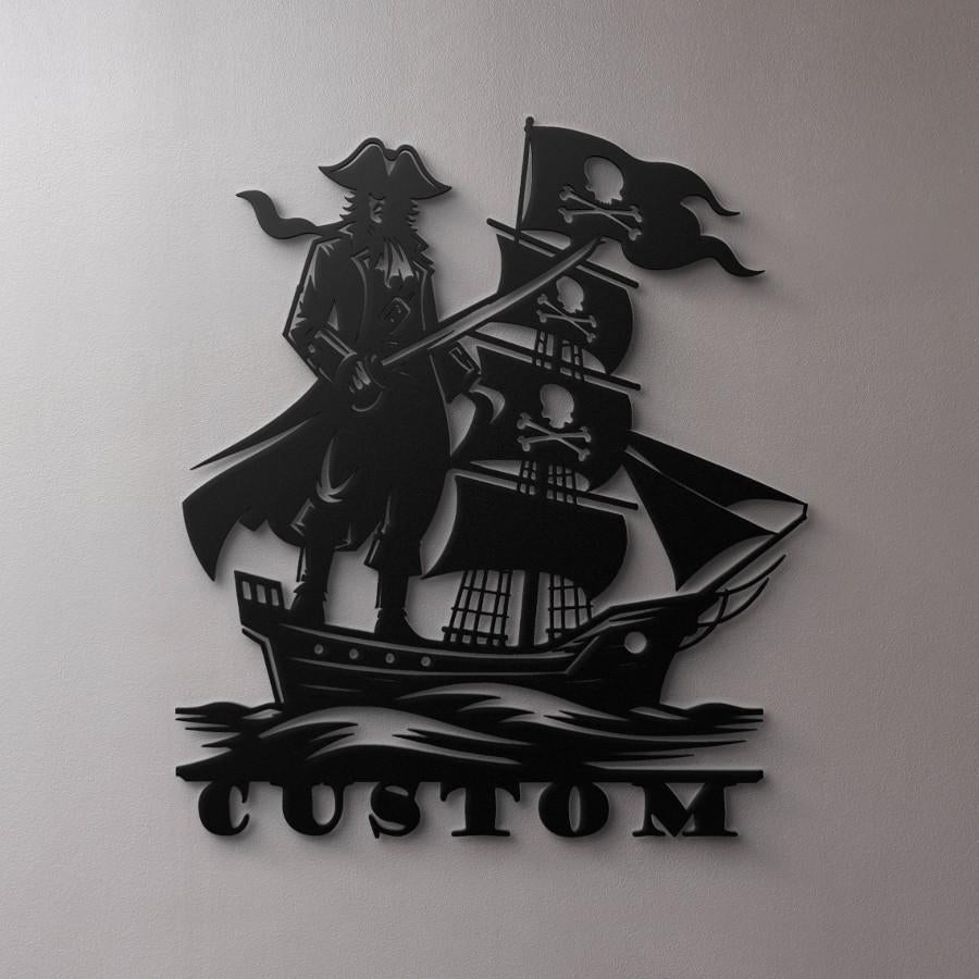 Custom Pirate Ship Metal Wall Art