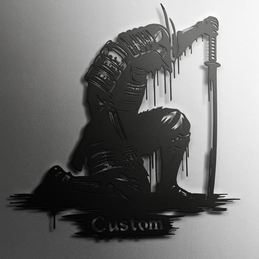 Custom Samurai Metal Wall Art