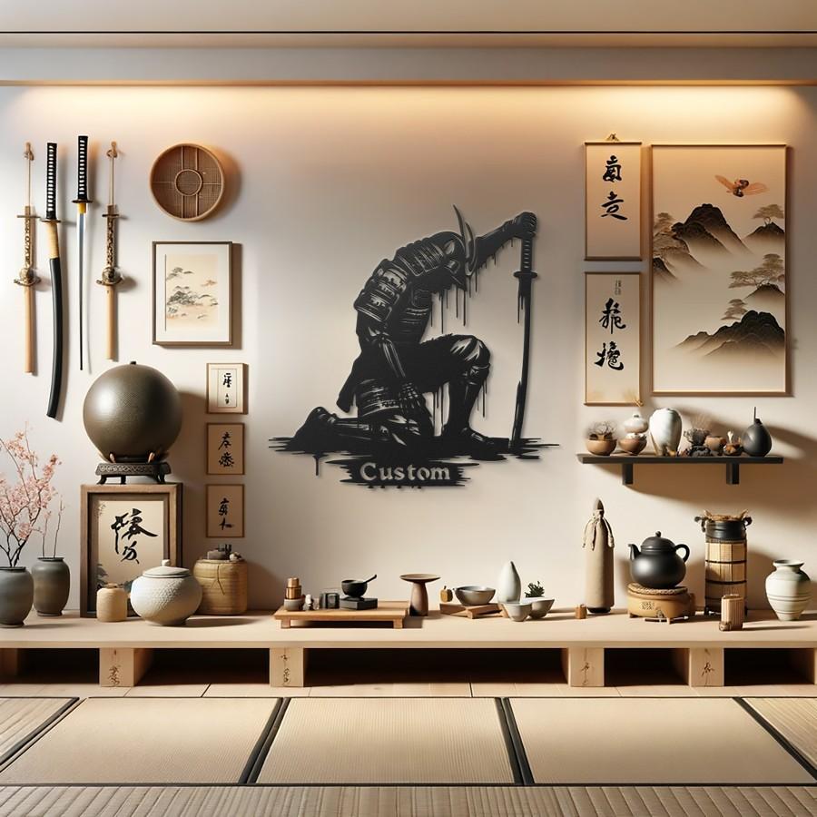 Custom Samurai Metal Wall Art