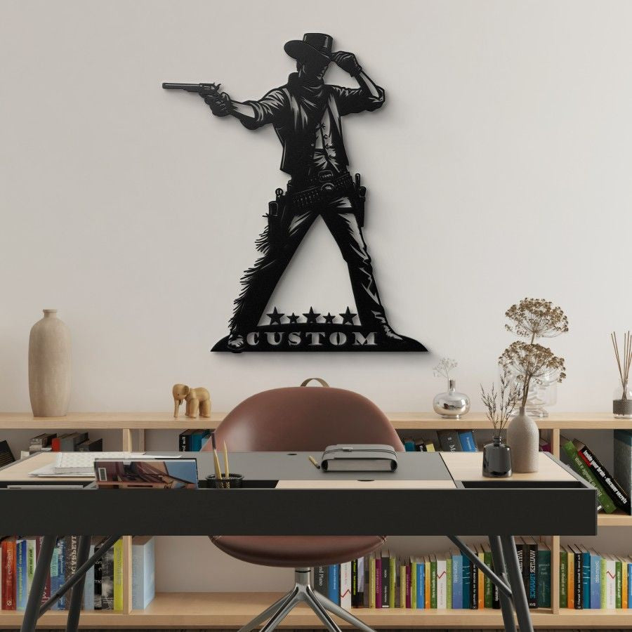 Custom Western Cowboy Metal Wall Art