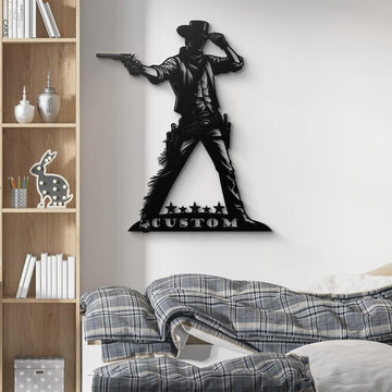 Custom Western Cowboy Metal Wall Art