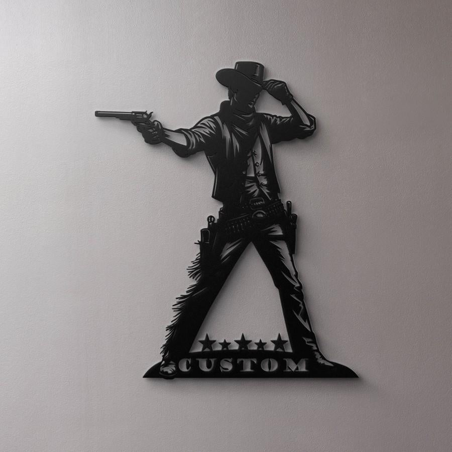 Custom Western Cowboy Metal Wall Art