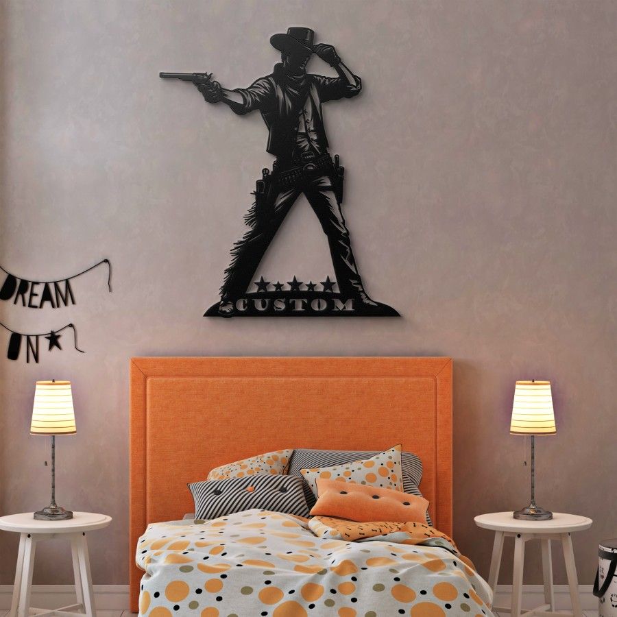 Custom Western Cowboy Metal Wall Art