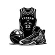 Customizable Basketball Jersey Metal Wall Art