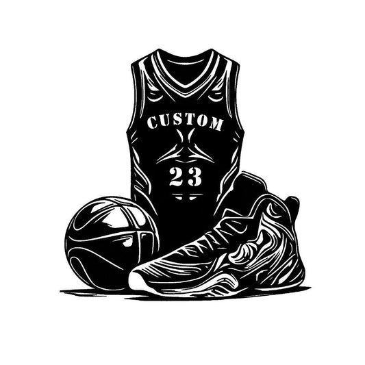Customizable Basketball Jersey Metal Wall Art