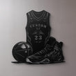 Customizable Basketball Jersey Metal Wall Art